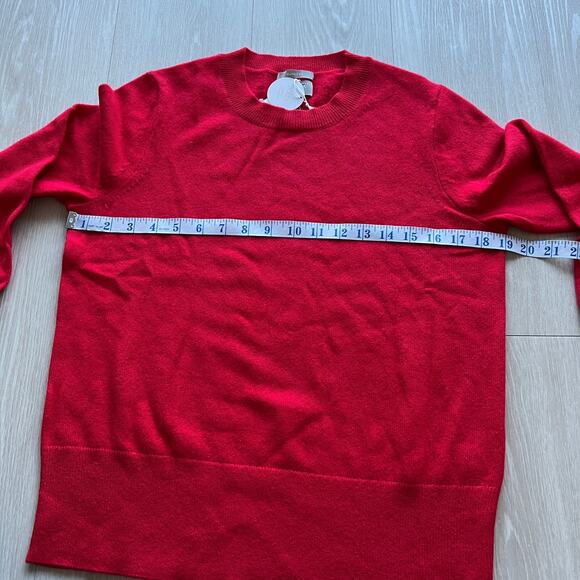 J Crew Cashmere Classic Fit Sweater Womens Small Bright Poppy Red - Picture 6 of 11